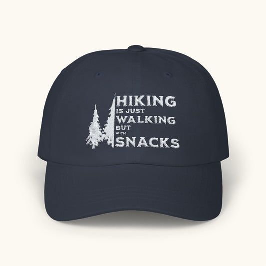 Hiking Is Just Walking Sliced Classic Cap