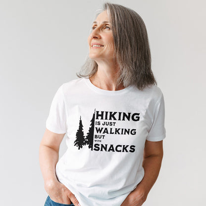 Hiking Is Just Walking Sliced T-shirt