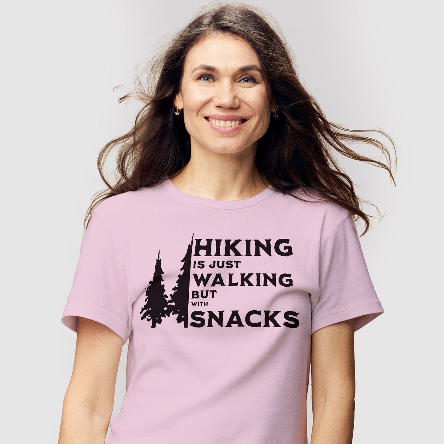 Hiking Is Just Walking Sliced T-shirt