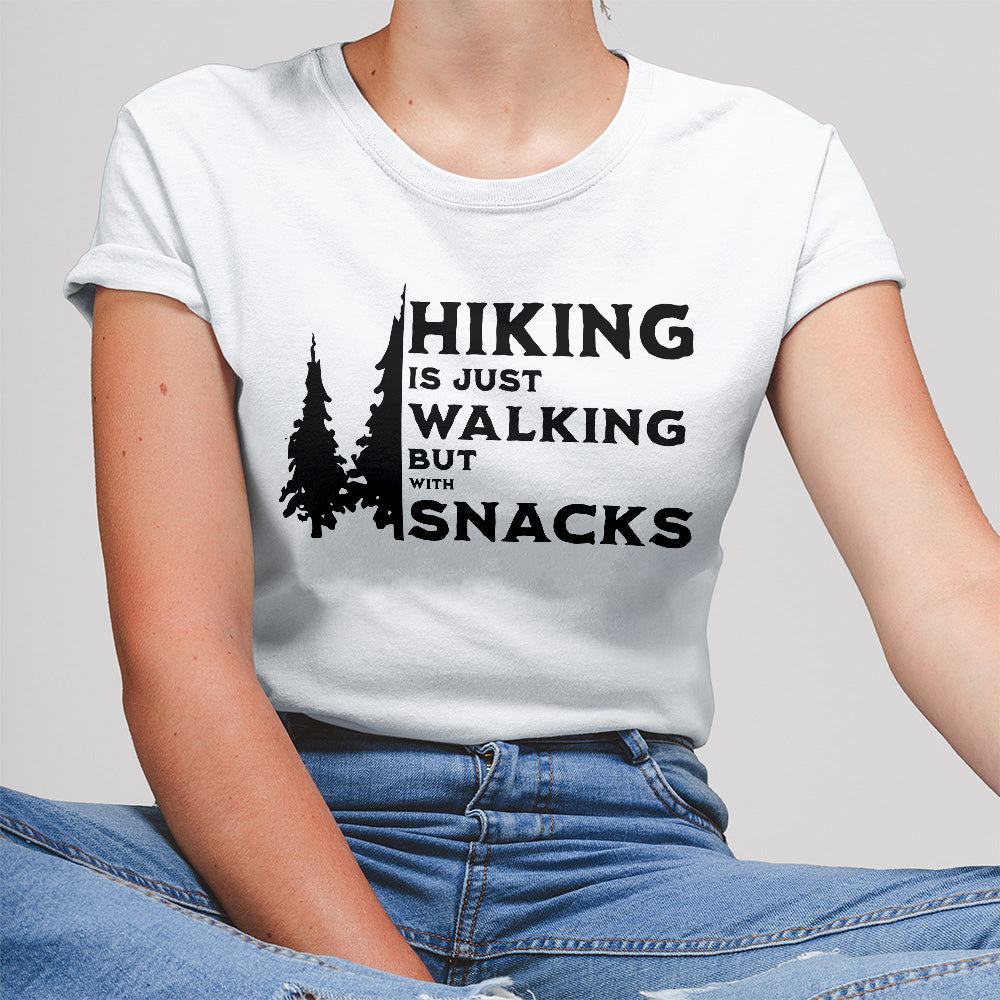 Hiking Is Just Walking Sliced T-shirt