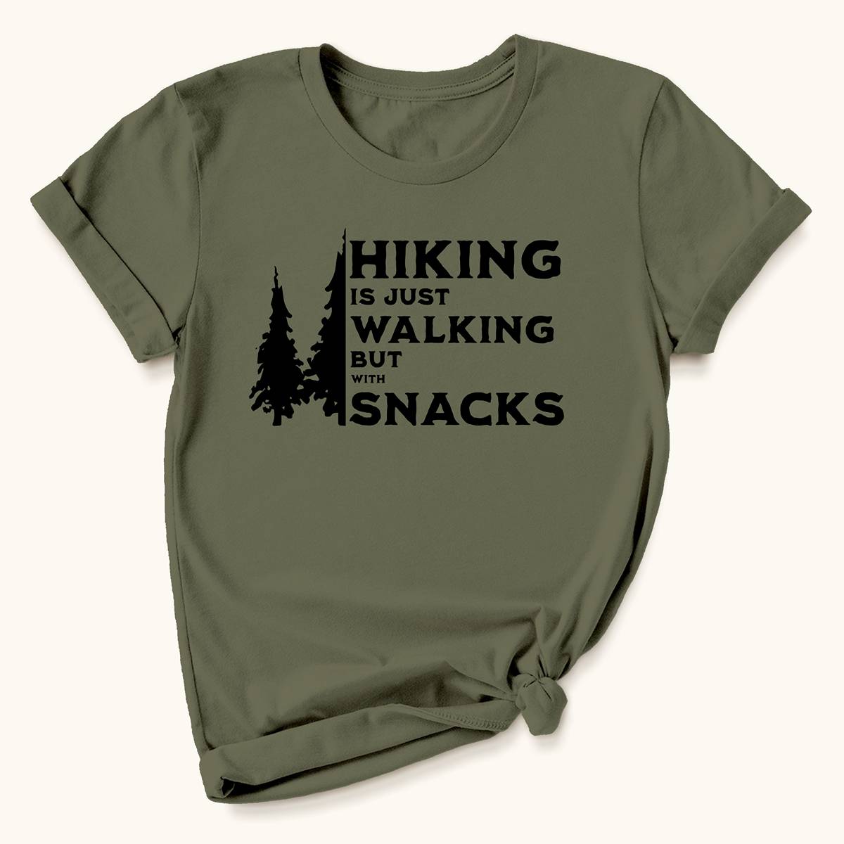 Hiking Is Just Walking Sliced T-shirt