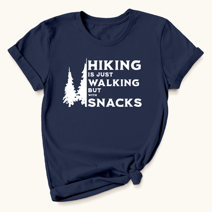 Hiking Is Just Walking Sliced T-shirt