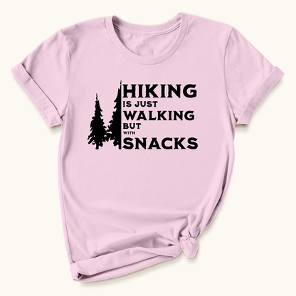 Hiking Is Just Walking Sliced T-shirt